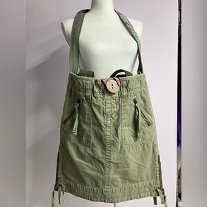 Handmade Upcycled Shoulder Bag/Tote Carry-All, Faded Army Green